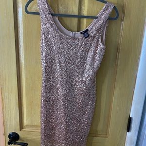 Blush sequence mini dress